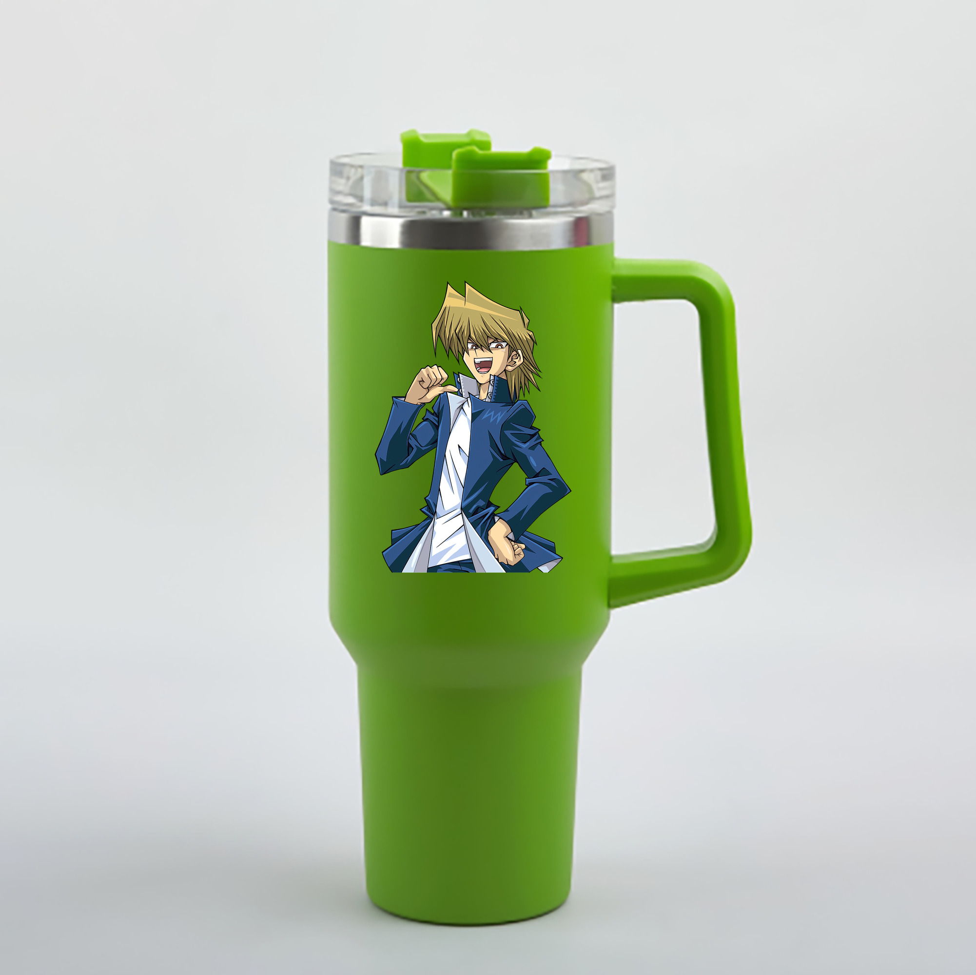 （画像用） 遊☆戯☆王 Yu-Gi-Oh! 1200mL車用タンブラー - クリスタルステッカー（プラスチックストロー付き）